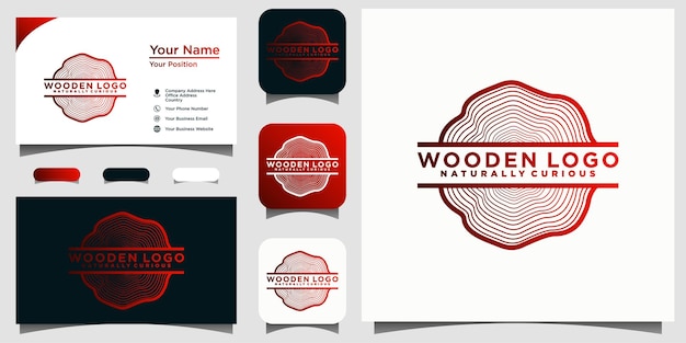 Design de logotipo de serraria de madeira