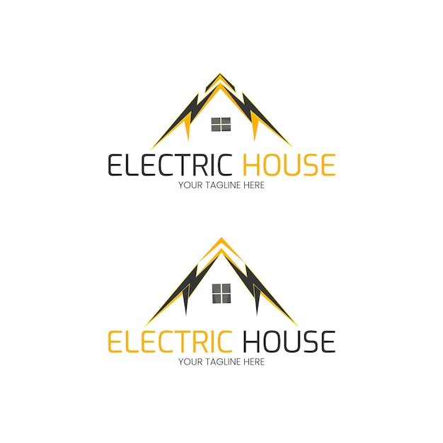 Vetor design de logotipo de serviço elétrico