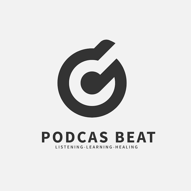 Design de logotipo de streaming de podcast moderno e simples