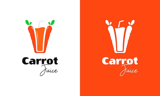 Design de logotipo de suco de cenoura