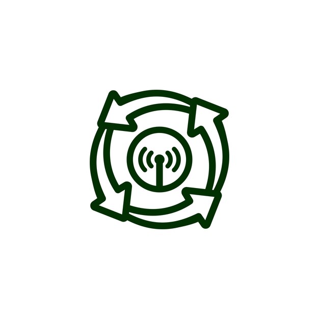 Vetor design de logotipo de tecnologia de rede arrow