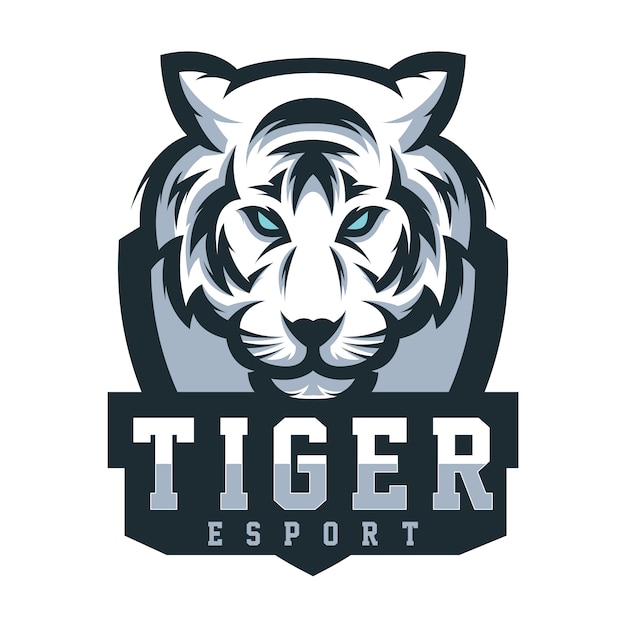 Design de logotipo de tigre para jogos de esporte