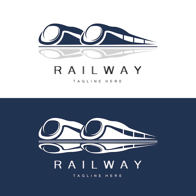 Design de logotipo de trem fast train track vector fast transport vehicle ilustração design fit locomotive railroad company transporte terrestre e entrega rápida