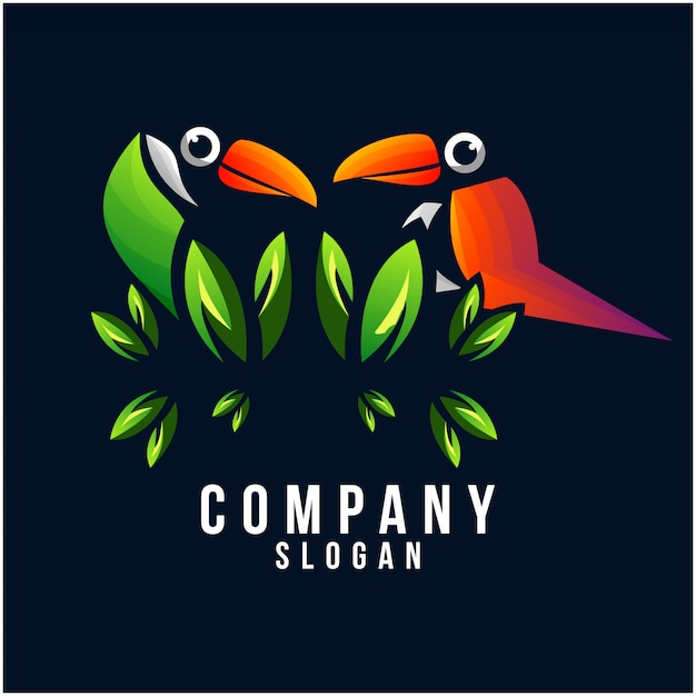 Vetor design de logotipo de tucano