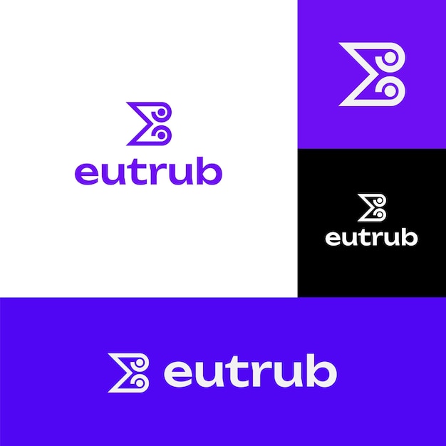 Vetor design de logotipo de uma empresa de tecnologia moderna