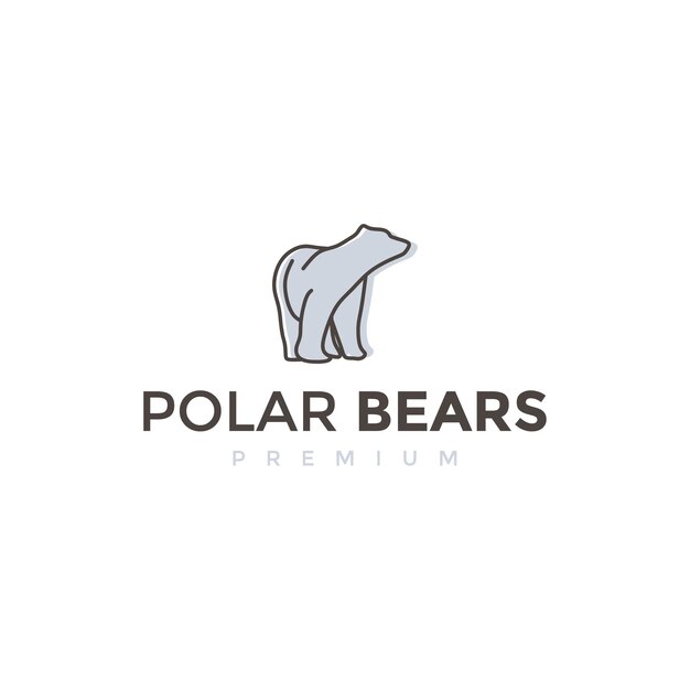 design de logotipo de ursos polares vetor logotipo minimalista simples moderno