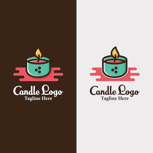 Design de logotipo de velas de vela