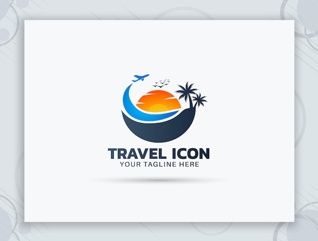 Design de logotipo de vetor de agência de viagens