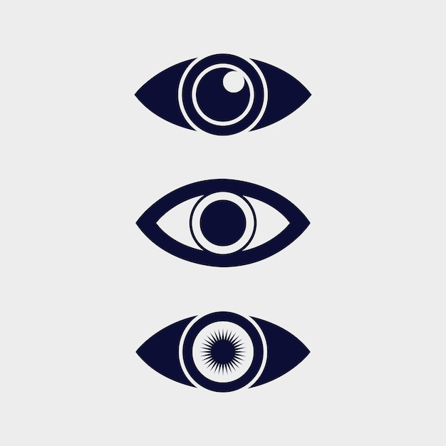 Design de logotipo de vetor de cuidados com os olhos