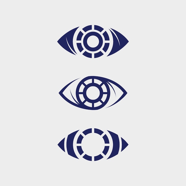 Design de logotipo de vetor de cuidados com os olhos