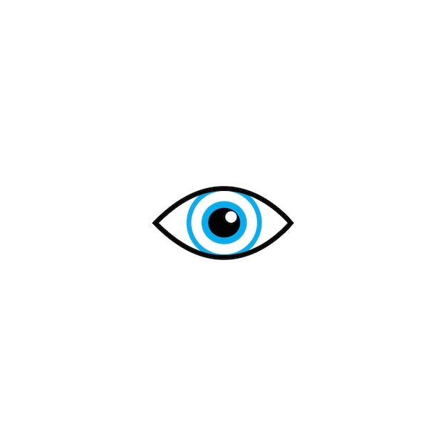 Design de logotipo de vetor de cuidados com os olhos