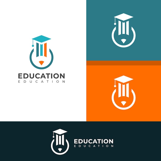 Design de logotipo de vetor de educação criativa