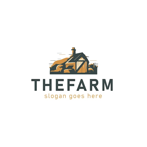 Design de logotipo de vetor de fazenda 3
