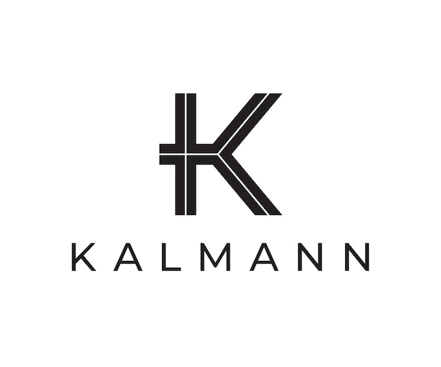 Design de logotipo de vetor de letra k de estilo mínimo