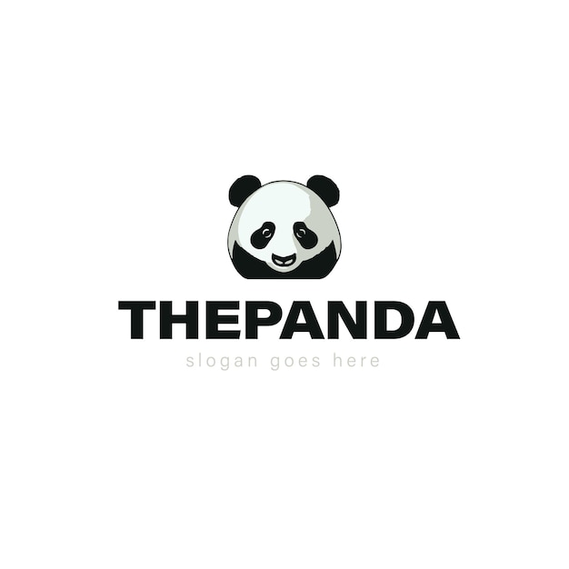design de logotipo de vetor de panda