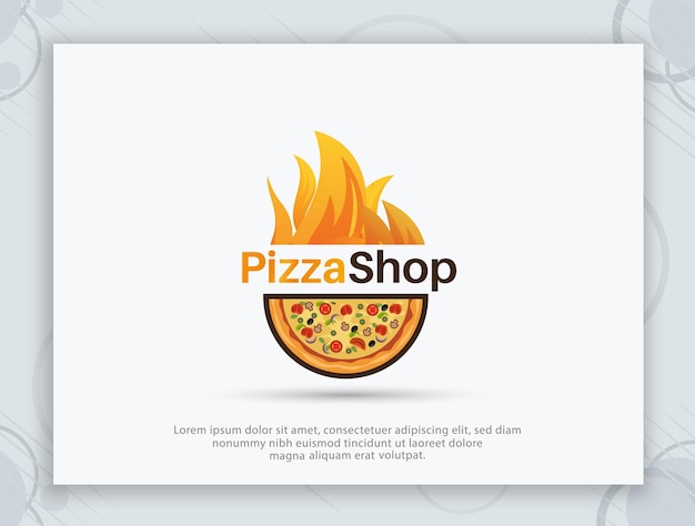 Design de logotipo de vetor de pizzaria