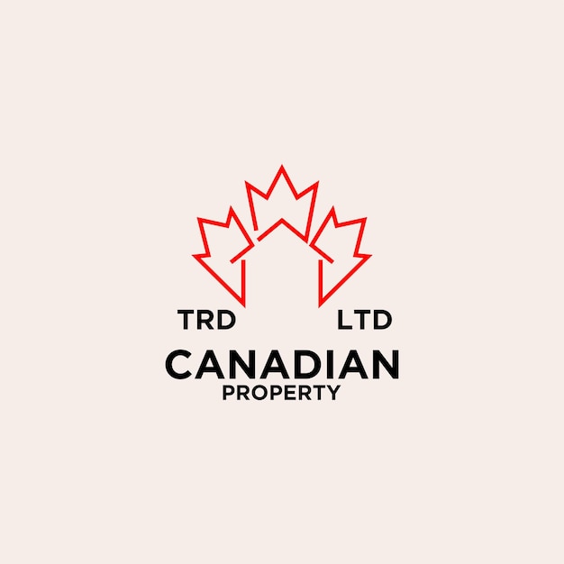 Design de logotipo de vetor de propriedade canadense premium