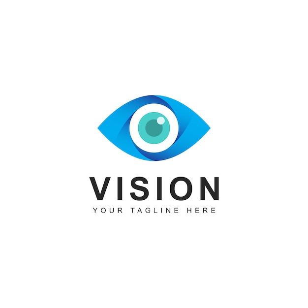 Design de logotipo de visão abstrata