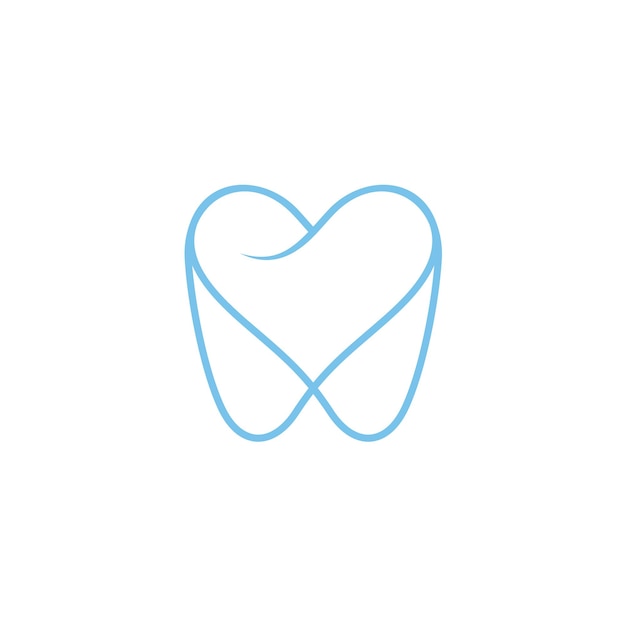 Vetor design de logotipo dental de dente simples