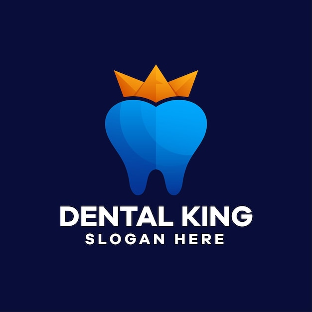 Design de logotipo Dental King Gradient