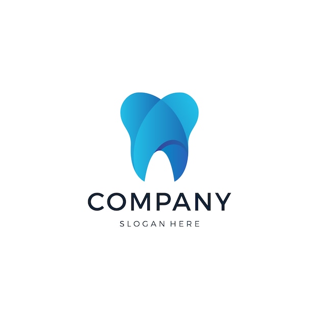 Vetor design de logotipo dental