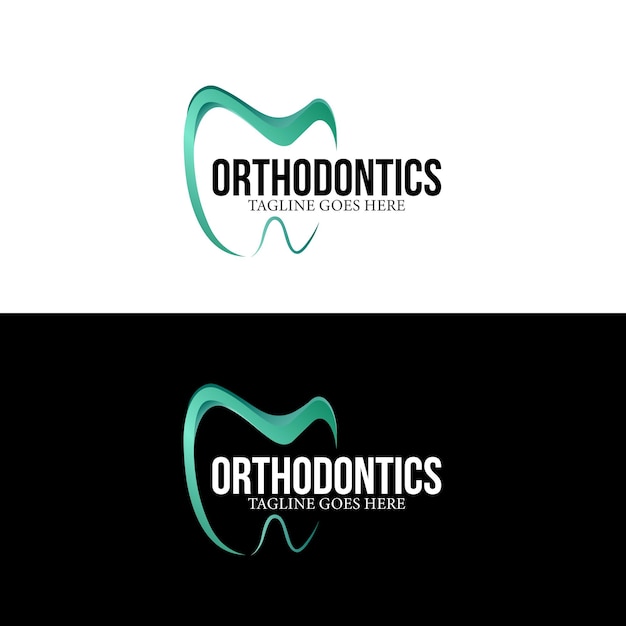 Vetor design de logotipo dental