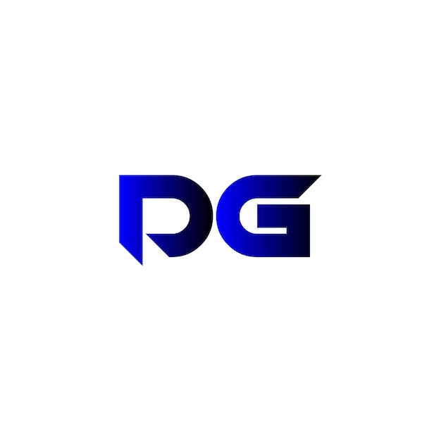 Vetor design de logotipo dg moderno