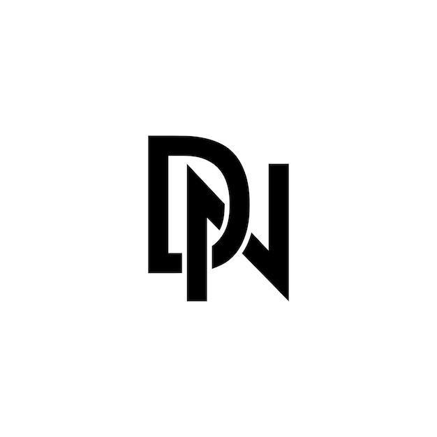 Vetor design de logotipo dn