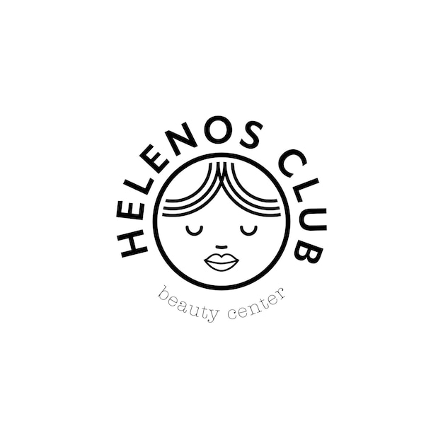 Design de logotipo do centro de beleza helenos club