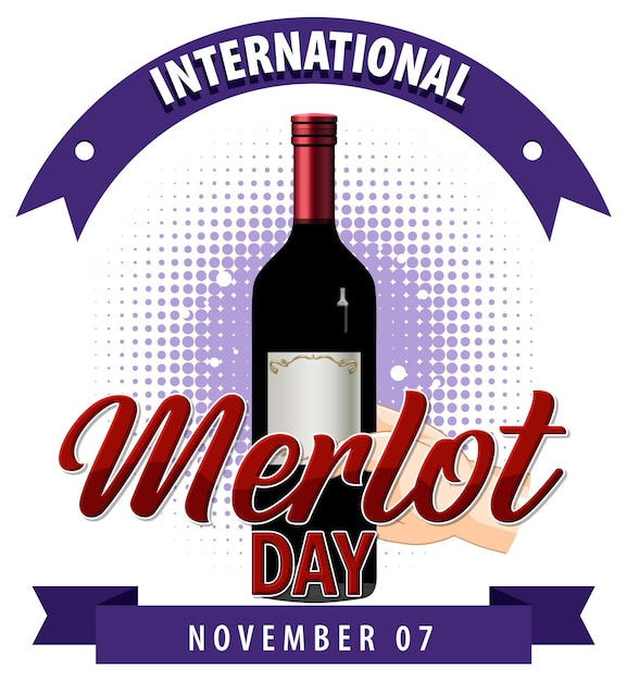 Design de logotipo do dia internacional do merlot