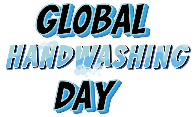 Design de logotipo do dia mundial de lavar as mãos
