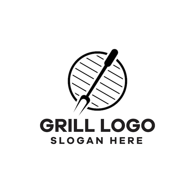 Design de logotipo do grill