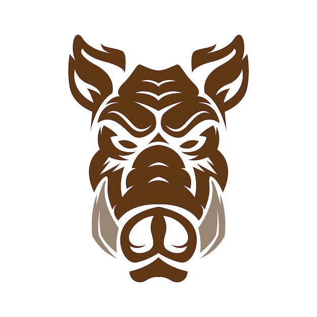 Vetor design de logotipo do ícone warthog