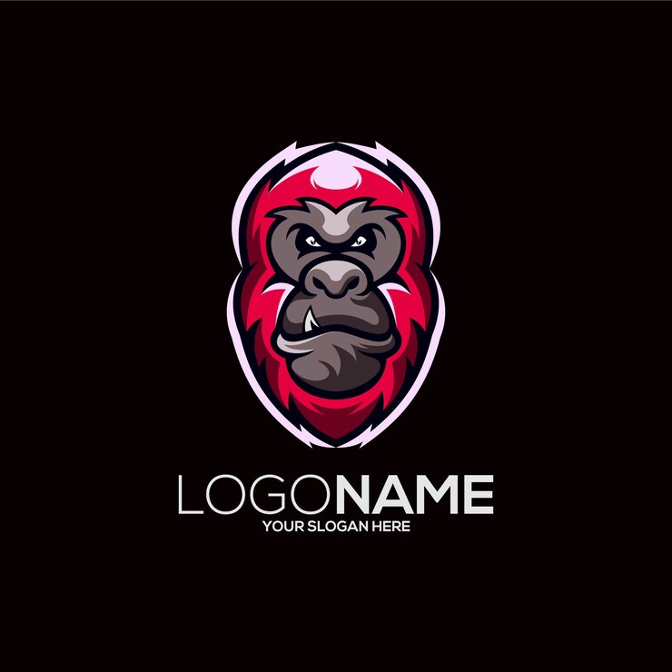 Vetor design de logotipo do macaco