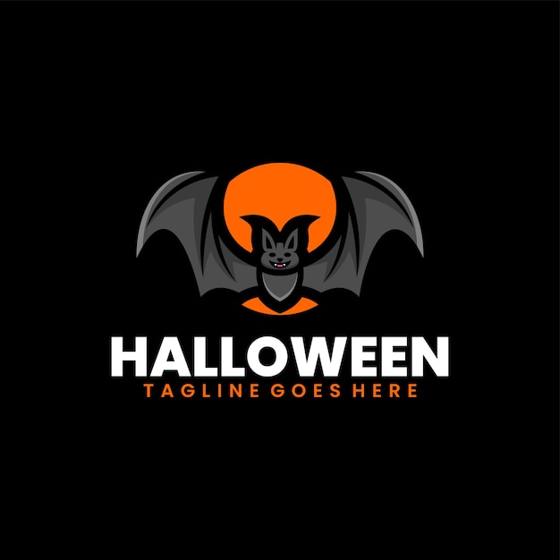 Design de logotipo do mascote de halloween