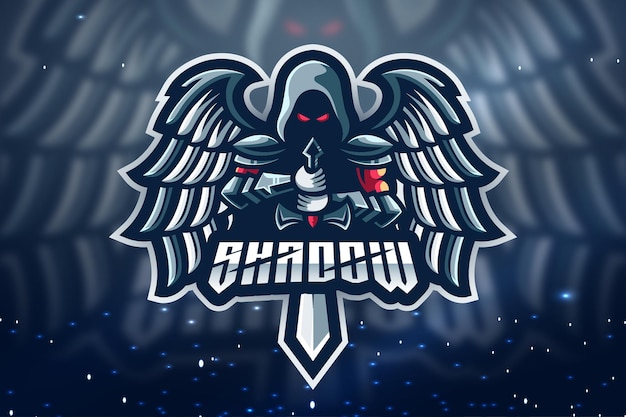 Design de logotipo do mascote shadow esport