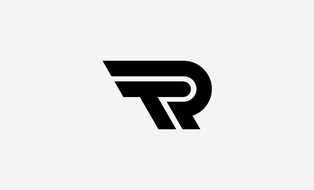 Vetor design de logotipo do monograma rt