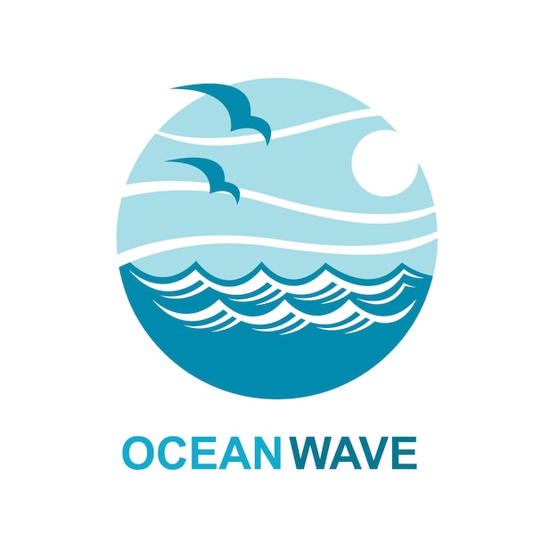 Design de logotipo do oceano