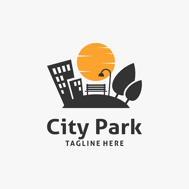 Vetor design de logotipo do parque da cidade