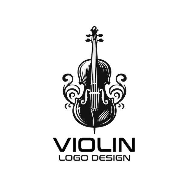 Vetor design de logotipo do violin vector