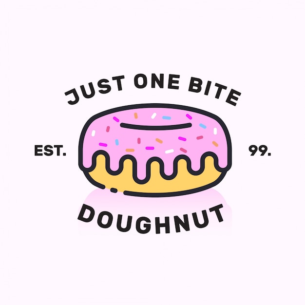 Vetor design de logotipo donut