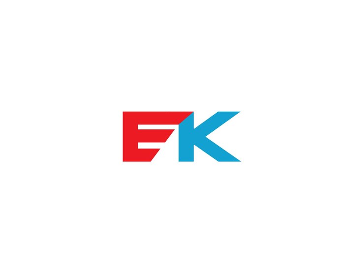 Vetor design de logotipo ek
