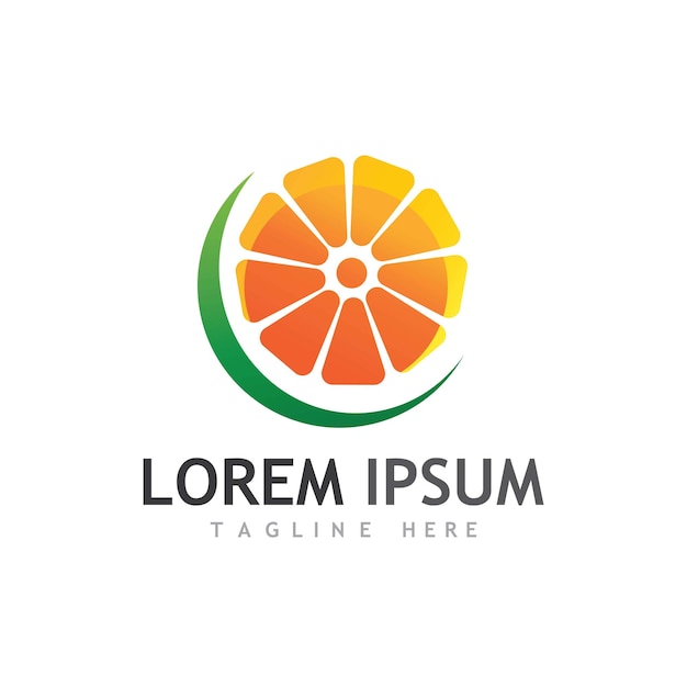 Design de logotipo em laranja