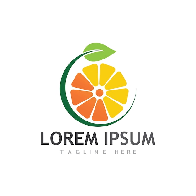 Vetor design de logotipo em laranja