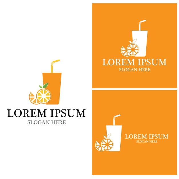Design de logotipo em laranja