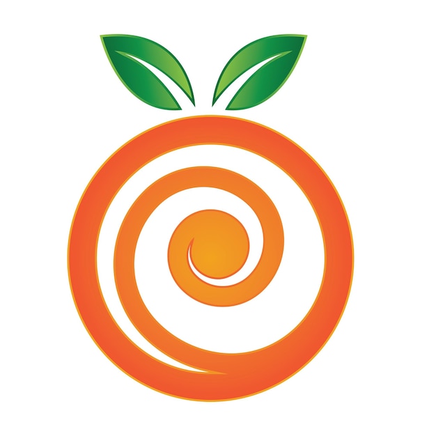 Design de logotipo em laranja