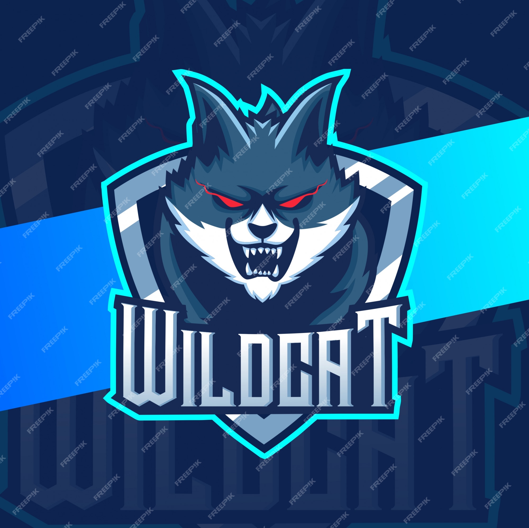 Ícone do personagem gato mágico do logotipo esport