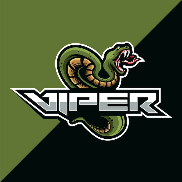 Design de logotipo esport mascote cobra cobra