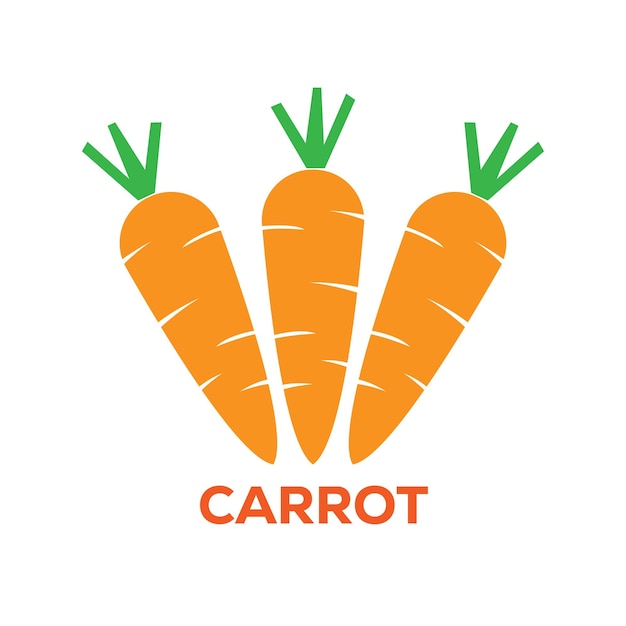 Design de logotipo exclusivo colorido de cenoura