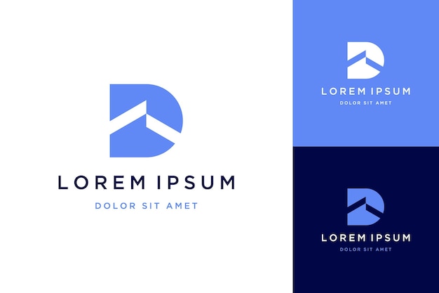 Vetor design de logotipo exclusivo ou monograma ou letras iniciais d